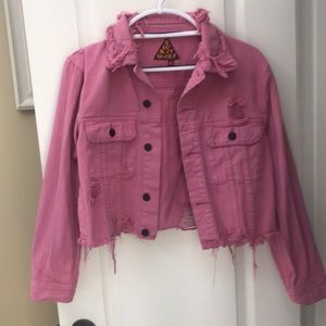 Cropped denim jacket